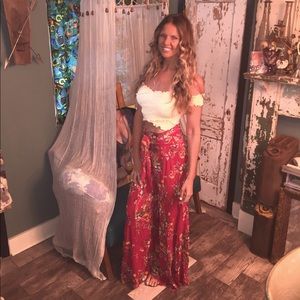 FP One Aloha printed wide leg pants